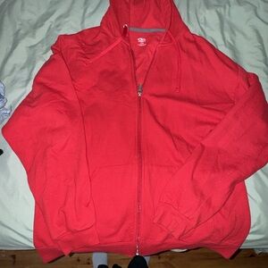 Red Zip-Up Hoodie